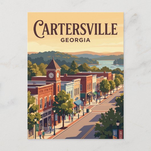 Cartersville, Georgia Briefkaart (Voorkant)