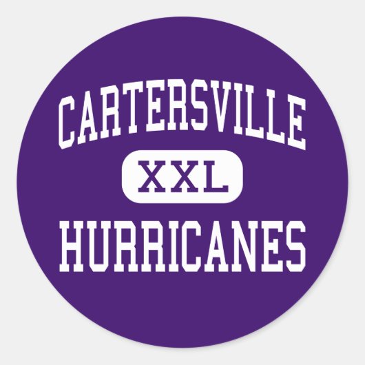 Cartersville - Hurricanes - High - Cartersville Ronde Sticker (Voorkant)