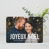 cartes de noël foto | joyeux noël feestdagenkaart (Staand voorkant)