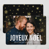 cartes de noël foto | joyeux noël feestdagenkaart (Voorkant / Achterkant)