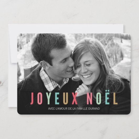 Cartes DE noël foto | Joyeux Noel Feestdagenkaart (Voorkant)