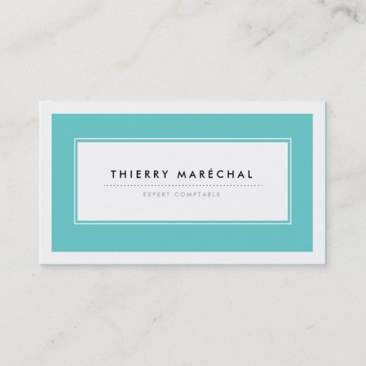 Cartes de Visite Modernes Bleu Visitekaartje (Voorkant)