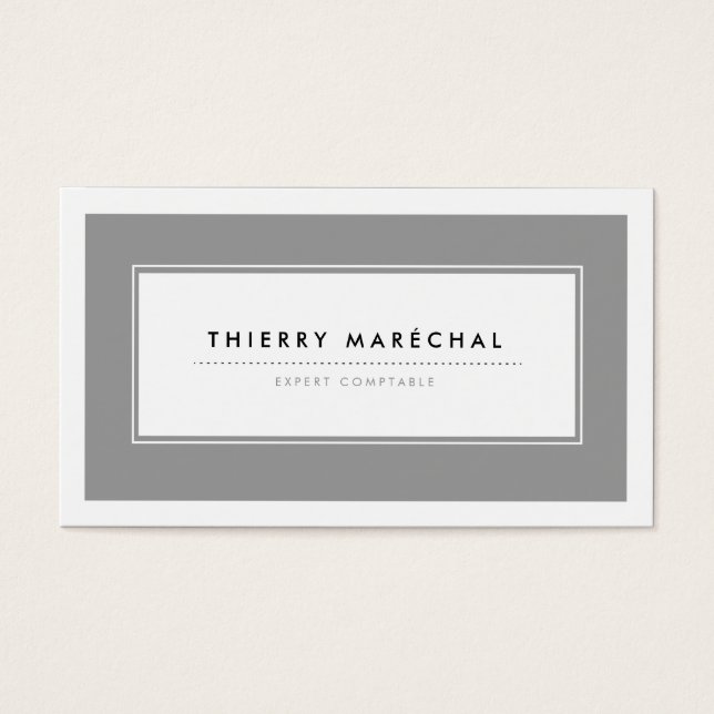 Cartes de Visite Modernes Gris Visitekaartjes (Voorkant)