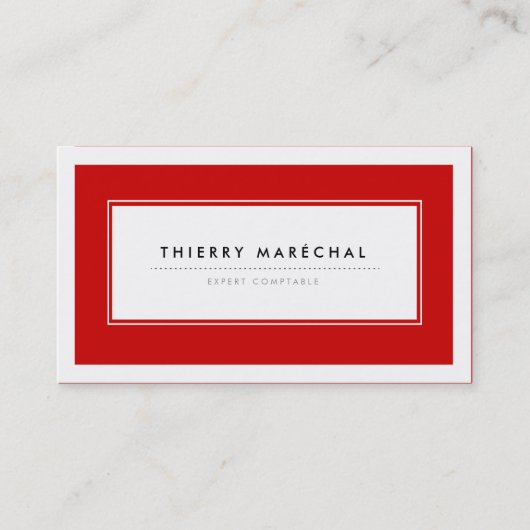 Cartes de Visite Modernes Rouge Visitekaartje (Voorkant)