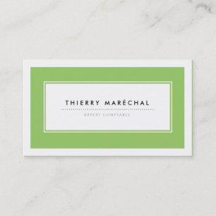 Cartes de Visite Modernes Vert Visitekaartje