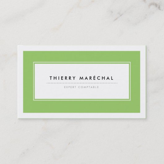 Cartes de Visite Modernes Vert Visitekaartje (Voorkant)