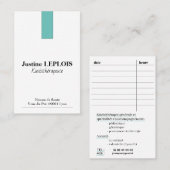 Cartes de visite Standard : 8,5 cm x 5,5 cm Visitekaartje (Voorkant / Achterkant)