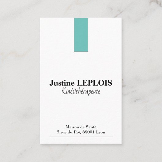 Cartes de visite Standard : 8,5 cm x 5,5 cm Visitekaartje (Voorkant)