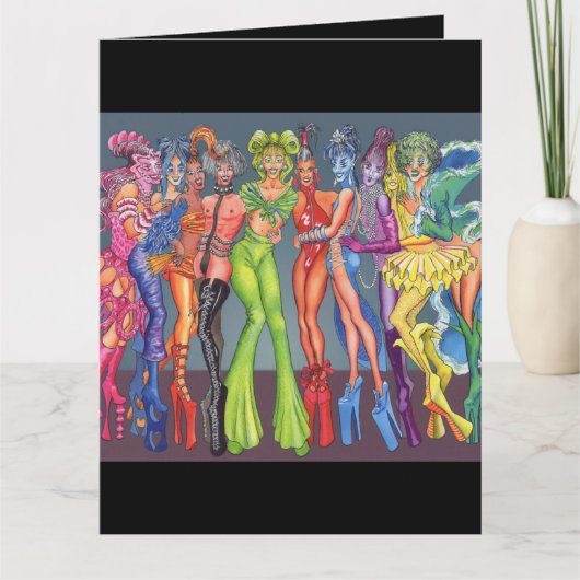 Cartes de vœux Drag Queen Supermodels Kaart (Voorkant)