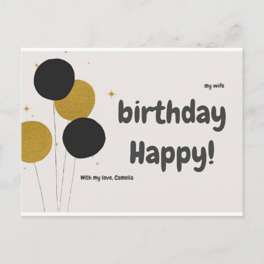 Cartes postales Happy Birthday Aankondigingskaart (Voorkant)