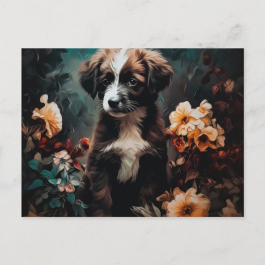 Cartes Postales Puppy Briefkaart (Voorkant)