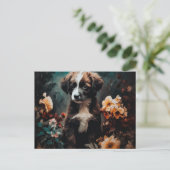 Cartes Postales Puppy Briefkaart (Staand voorkant)