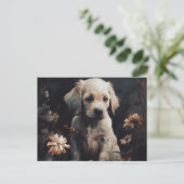 Cartes Postales Puppy Briefkaart (Staand voorkant)