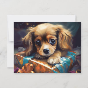 Cartes Postales Puppy Noël Briefkaart