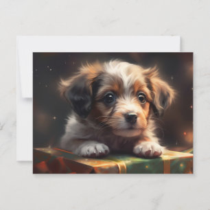 Cartes Postales Puppy Noël Briefkaart