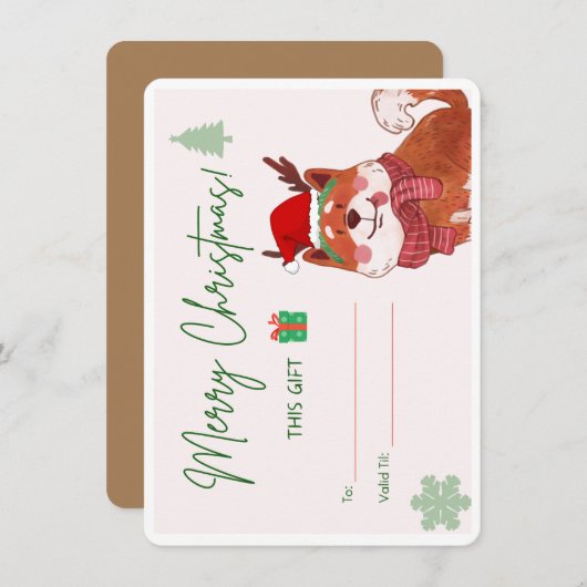 Cartes voor feesten Modern Joyce Kerstmis (Voorkant / Achterkant)