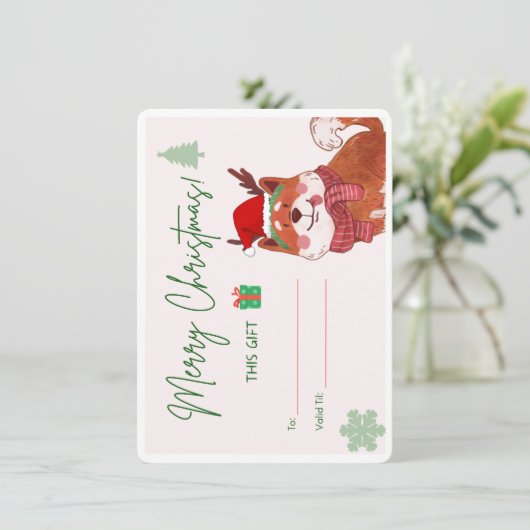 Cartes voor feesten Modern Joyce Kerstmis (Staand voorkant)