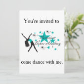 Cartesion Dance Party Invitation Kaart (Staand voorkant)
