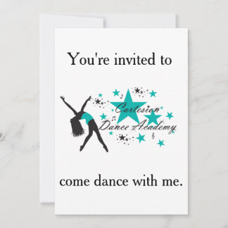 Cartesion Dance Party Invitation Kaart