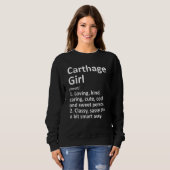 Carthage Girl Tx Texas Funny City Home Roots Trui (Voorkant volledig)