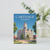 Carthage Historic Square Missouri Briefkaart (Staand voorkant)