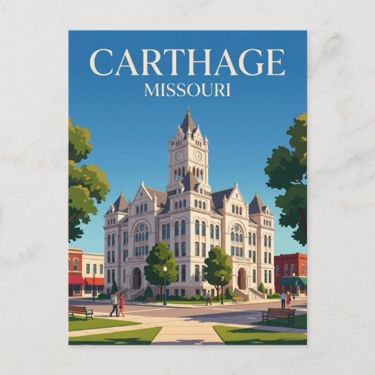 Carthage Historic Square Missouri Briefkaart (Voorkant)