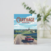 Carthage (Missouri) Briefkaart (Staand voorkant)
