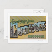 Carthage, Missouri - Grote letterscènes Briefkaart (Voorkant / Achterkant)