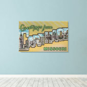 Carthage, Missouri - Grote letterscènes Canvas Afdruk (Insitu (Houten vloer))