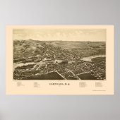 Carthage, NY Panoramic Map - 1888 Poster (Voorkant)