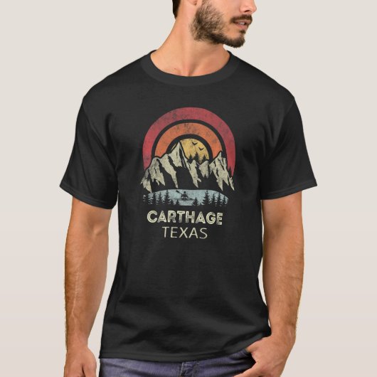 Carthage Texas Mountain Sunset Sunrise Kayaking T-shirt (Voorkant)