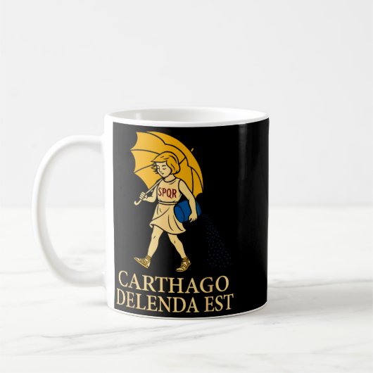 Carthago Delenda Est Funny Roman History Attire (s Koffiemok (Links)