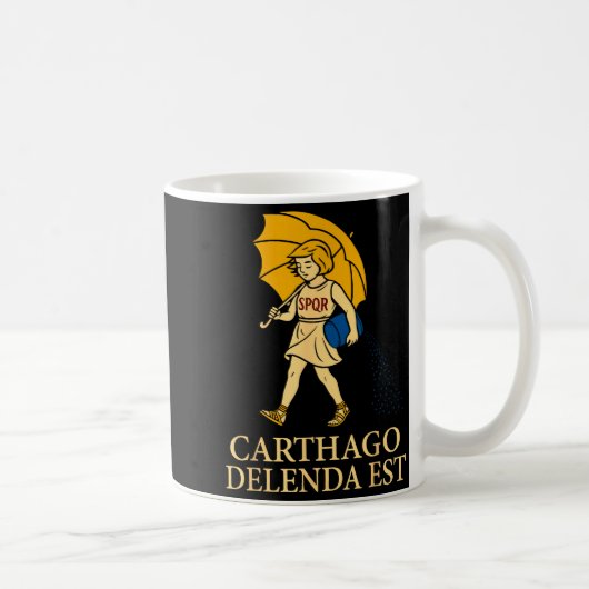 Carthago Delenda Est Funny Roman History Attire (s Koffiemok (Rechts)