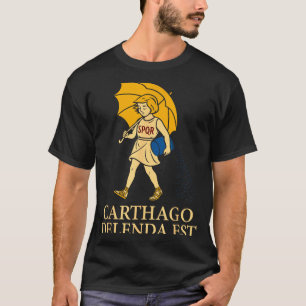 Carthago Delenda Est Grappige Romeinse Geschiedeni T-shirt