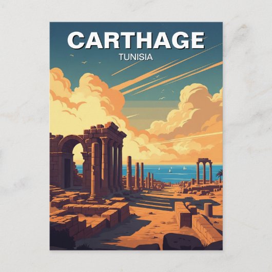 Carthago Tunesië Reizen Briefkaart (Voorkant)