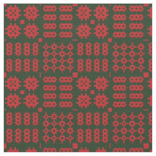 Carthen Coch A Gwyrdd Stof (Close Up)