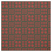 Carthen Coch A Gwyrdd Stof (Swatch)