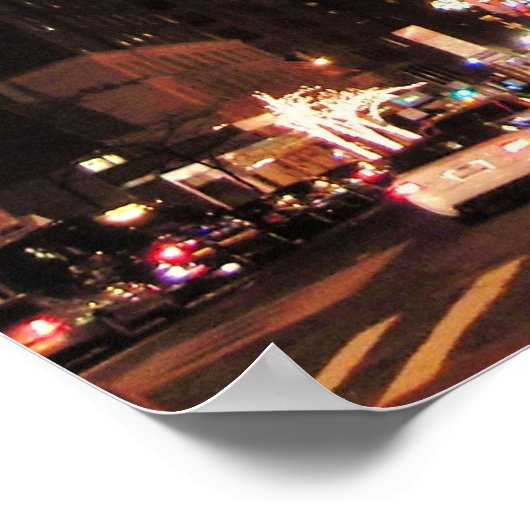 Cartier Store NYC kerstmis 2010 Canvas afdrukken Poster (Hoek)