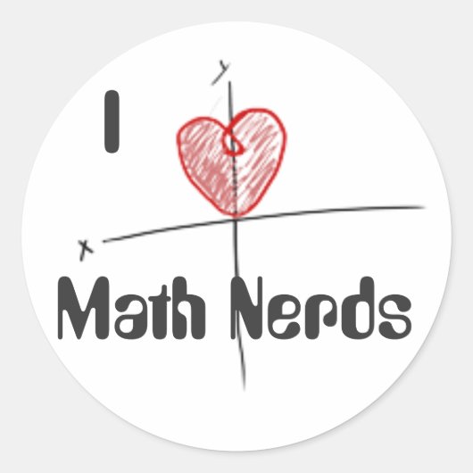 Cartioïde wiskunde nerd liefde ronde sticker (Voorkant)