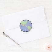 Cartografen regelen de wereld! ronde sticker (Envelop)