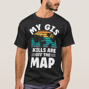 Cartografie Topografie Mapping Geograaf T-shirt