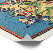 Cartografie van de regio Monterey Bay Poster (Hoek)