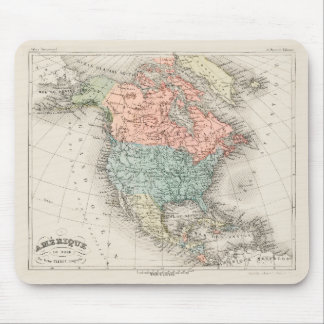  cartografische kaart van Noord-Amerika (1878) Muismat