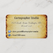 Cartographer studio ontwikkeling Premium Silk Pape Visitekaartje (Achterkant)