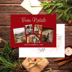 Cartolina di Natale Collage di Foto Festivo Feestdagenkaart
