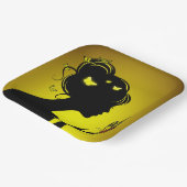 Carton-as De gele vlindervrouw Papieren Bordje (Gebogen)