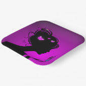 Carton-as De violette vlindervrouw Papieren Bordje (Gebogen)