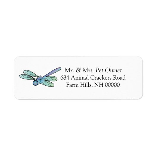 Carton Dragonfly Return Address Labkers Etiket (Voorkant)