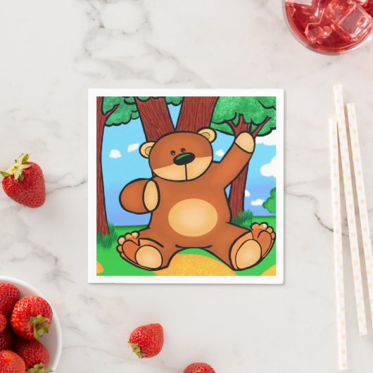 Carton Ours in de weide - Bear in Servet (Insitu)