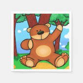 Carton Ours in de weide - Bear in Servet (Voorkant)